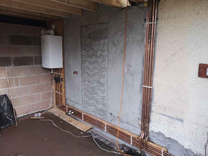 New boiler location with full pipe run